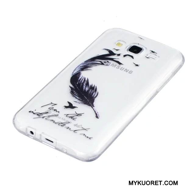 Kuori Samsung Galaxy J5 2015 Kohokuviointi Puhelimen Kuoret Vihreä, Kotelo Samsung Galaxy J5 2015 Suojaus