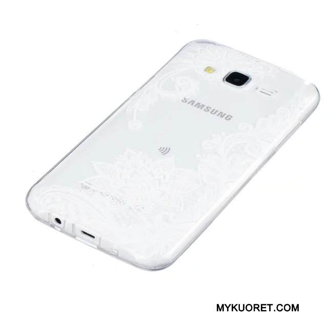 Kuori Samsung Galaxy J5 2015 Kohokuviointi Puhelimen Kuoret Vihreä, Kotelo Samsung Galaxy J5 2015 Suojaus