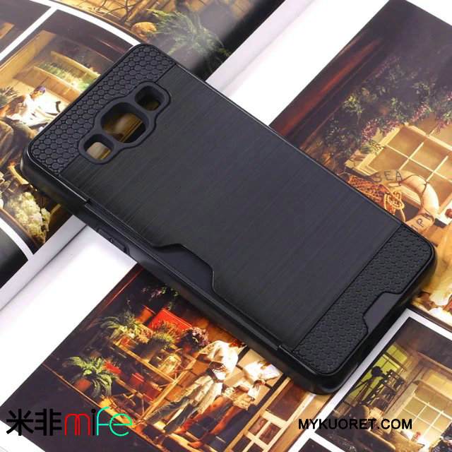 Kuori Samsung Galaxy J5 2015 Laukut Puhelimen Kuoret Johdin, Kotelo Samsung Galaxy J5 2015 Suojaus Kortti Jauhe