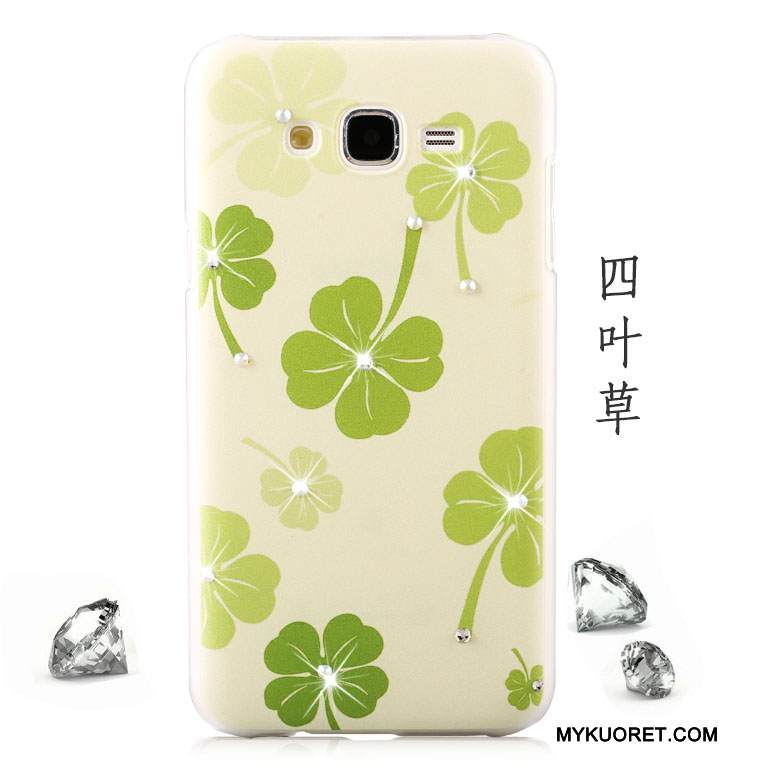 Kuori Samsung Galaxy J5 2015 Maalaus Kova Puhelimen Kuoret, Kotelo Samsung Galaxy J5 2015 Suojaus Vihreä