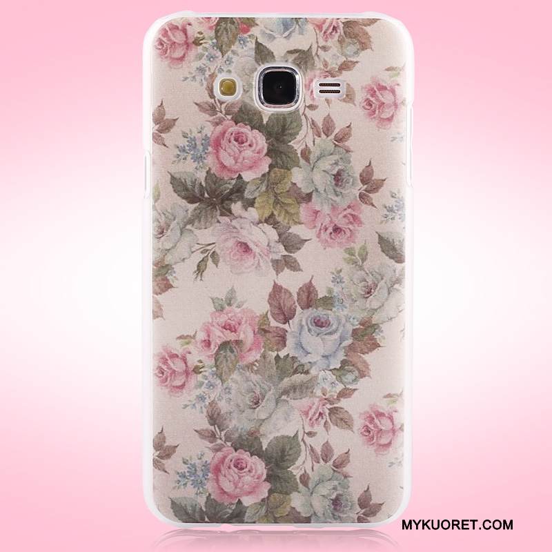 Kuori Samsung Galaxy J5 2015 Maalaus Violetti Kova, Kotelo Samsung Galaxy J5 2015 Suojaus Pesty Suede Puhelimen Kuoret