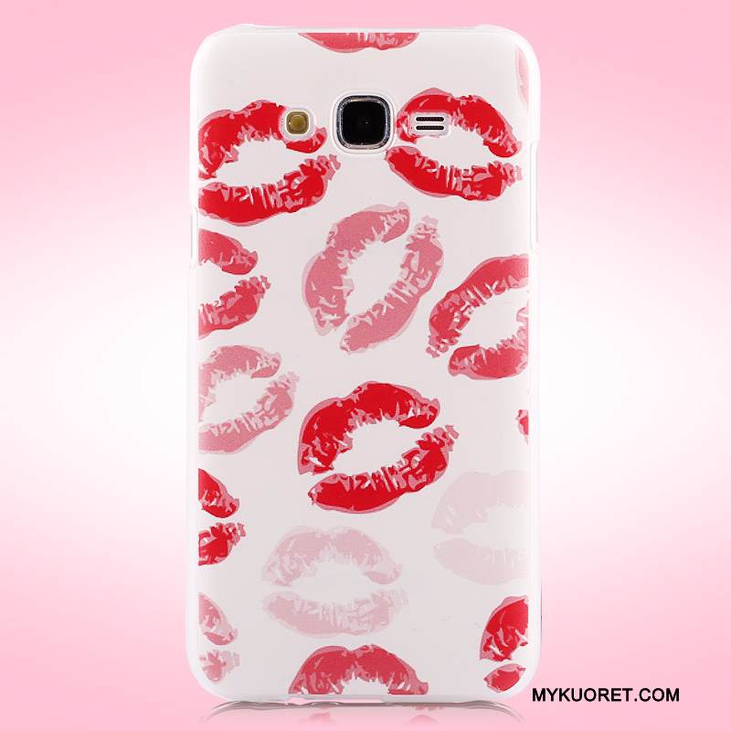 Kuori Samsung Galaxy J5 2015 Maalaus Violetti Kova, Kotelo Samsung Galaxy J5 2015 Suojaus Pesty Suede Puhelimen Kuoret