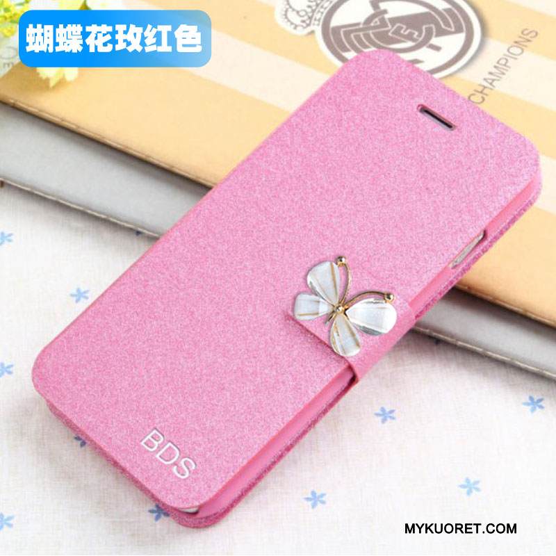 Kuori Samsung Galaxy J5 2015 Nahka Puhelimen Kuoret Punainen, Kotelo Samsung Galaxy J5 2015 Kuoret