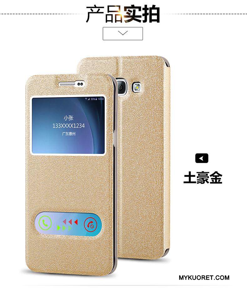 Kuori Samsung Galaxy J5 2015 Nahka Puhelimen Kuoret Valkoinen, Kotelo Samsung Galaxy J5 2015 Suojaus