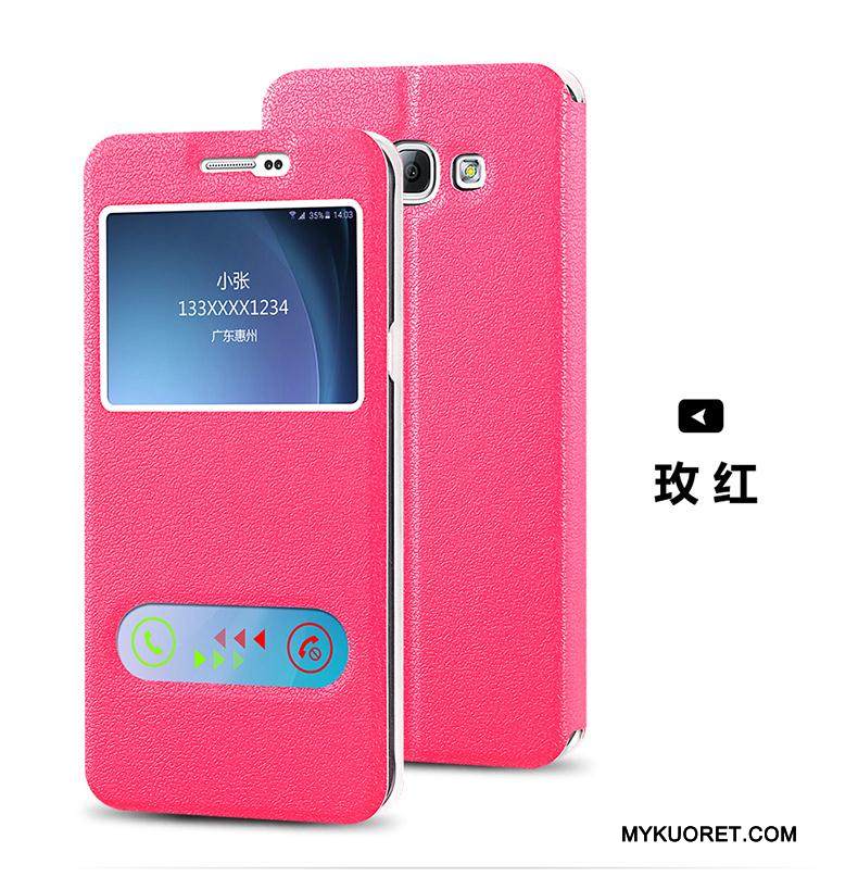 Kuori Samsung Galaxy J5 2015 Nahka Puhelimen Kuoret Valkoinen, Kotelo Samsung Galaxy J5 2015 Suojaus