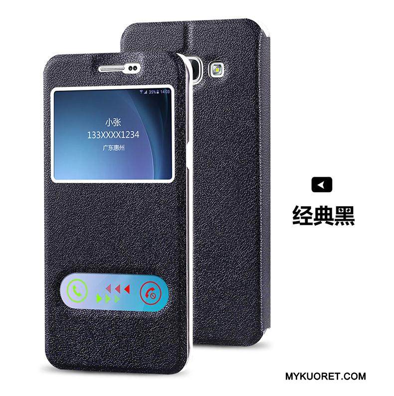 Kuori Samsung Galaxy J5 2015 Nahka Puhelimen Kuoret Valkoinen, Kotelo Samsung Galaxy J5 2015 Suojaus