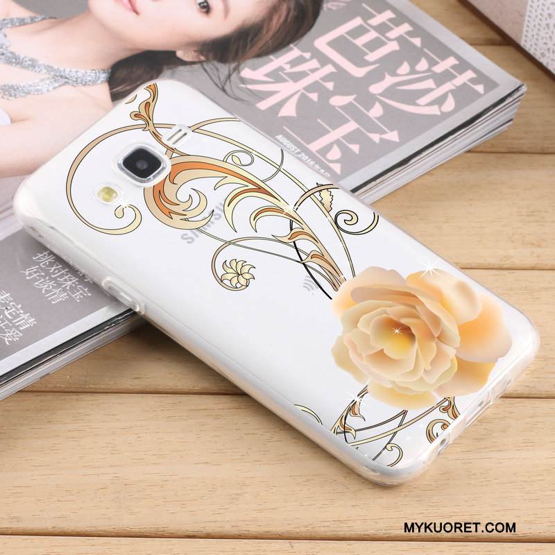 Kuori Samsung Galaxy J5 2015 Pehmeä Neste Jauhe Puhelimen Kuoret, Kotelo Samsung Galaxy J5 2015 Silikoni Pesty Suede