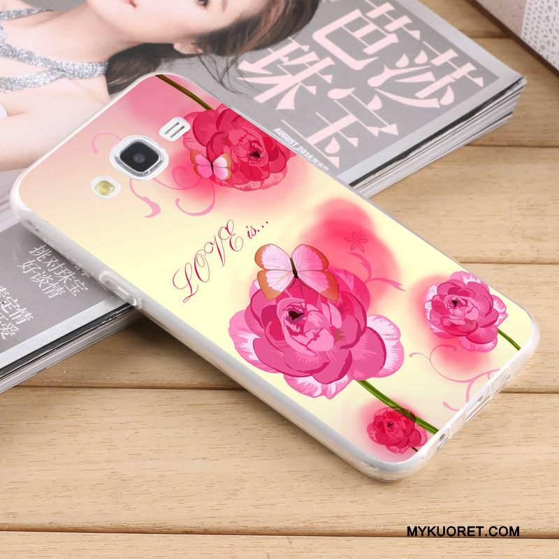 Kuori Samsung Galaxy J5 2015 Pehmeä Neste Jauhe Puhelimen Kuoret, Kotelo Samsung Galaxy J5 2015 Silikoni Pesty Suede