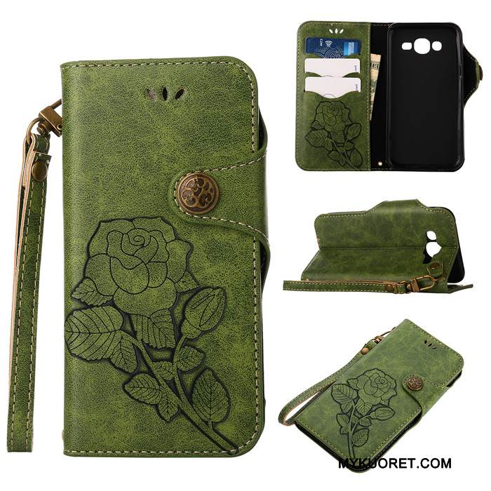 Kuori Samsung Galaxy J5 2015 Pehmeä Neste Uusi Murtumaton, Kotelo Samsung Galaxy J5 2015 Laukut Vihreä Puhelimen Kuoret