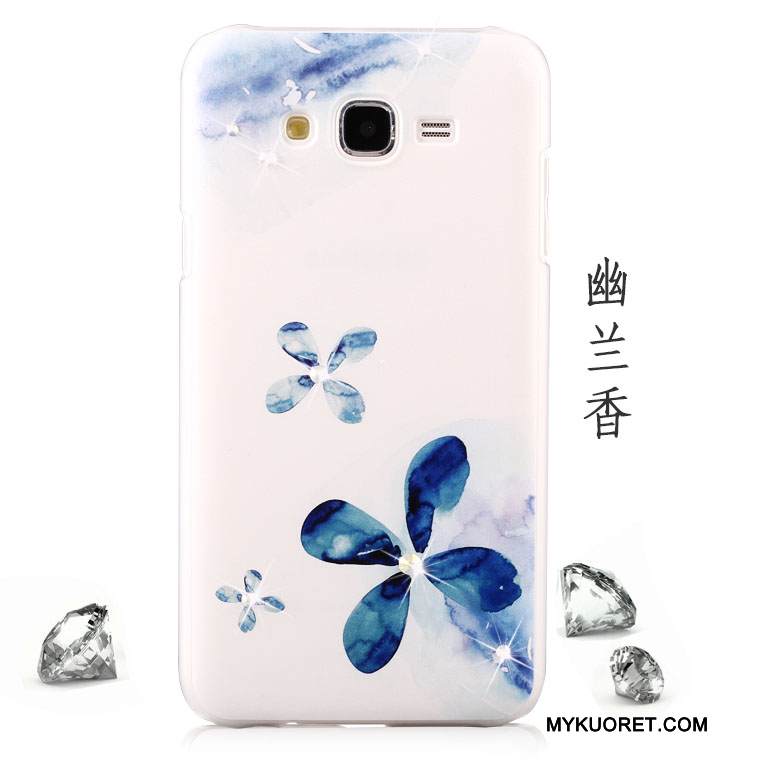 Kuori Samsung Galaxy J5 2015 Sarjakuva Puhelimen Kuoret Kova, Kotelo Samsung Galaxy J5 2015 Suojaus Valkoinen