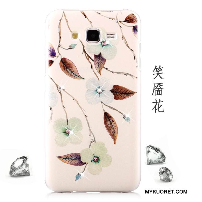 Kuori Samsung Galaxy J5 2015 Sarjakuva Puhelimen Kuoret Kova, Kotelo Samsung Galaxy J5 2015 Suojaus Valkoinen