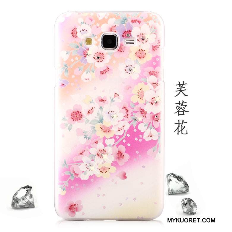 Kuori Samsung Galaxy J5 2015 Sarjakuva Puhelimen Kuoret Kova, Kotelo Samsung Galaxy J5 2015 Suojaus Valkoinen