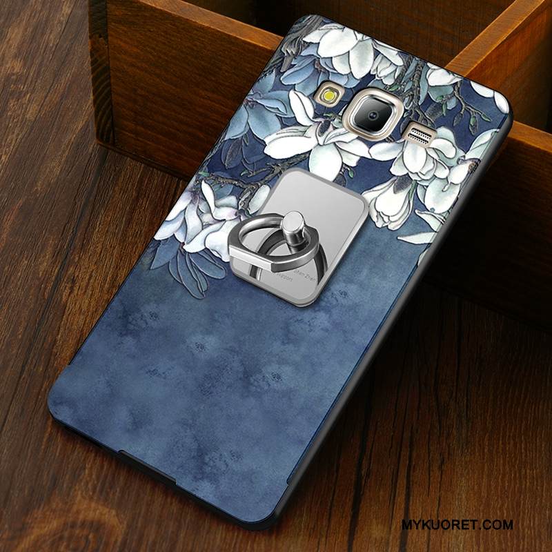 Kuori Samsung Galaxy J5 2015 Suojaus Murtumaton Puhelimen Kuoret, Kotelo Samsung Galaxy J5 2015 Sarjakuva Kova Musta