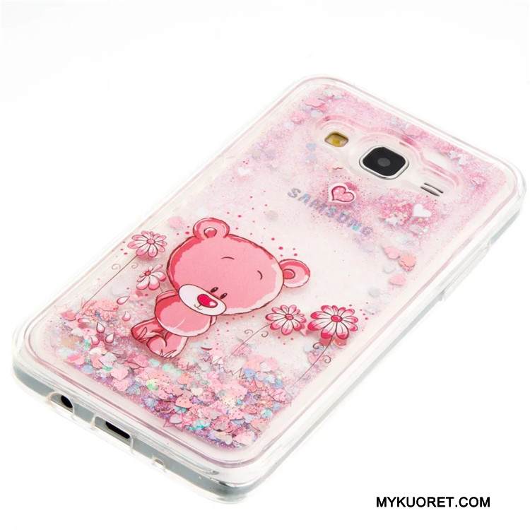 Kuori Samsung Galaxy J5 2015 Suojaus Puhelimen Kuoret Juoksuhiekka, Kotelo Samsung Galaxy J5 2015 Laukut Sininen Neste