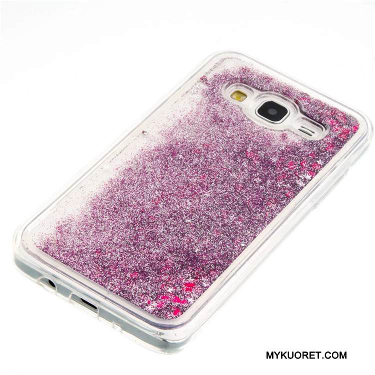 Kuori Samsung Galaxy J5 2015 Suojaus Puhelimen Kuoret Juoksuhiekka, Kotelo Samsung Galaxy J5 2015 Laukut Sininen Neste