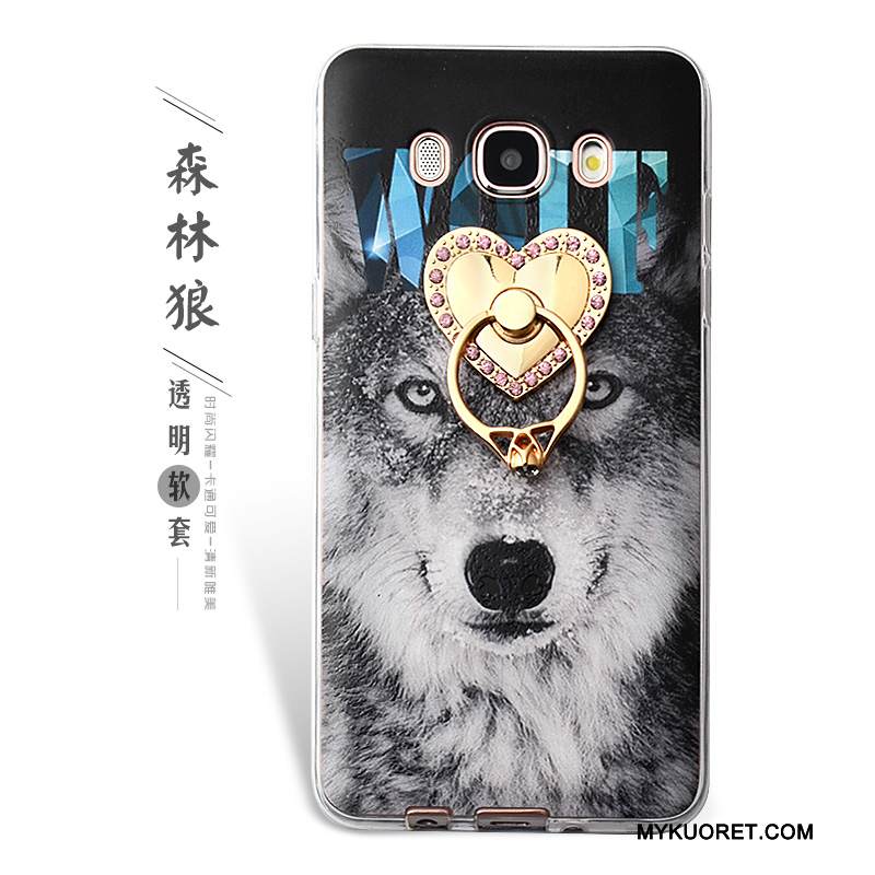 Kuori Samsung Galaxy J5 2016 Kohokuviointi Vihreä Rengas, Kotelo Samsung Galaxy J5 2016 Suojaus Puhelimen Kuoret