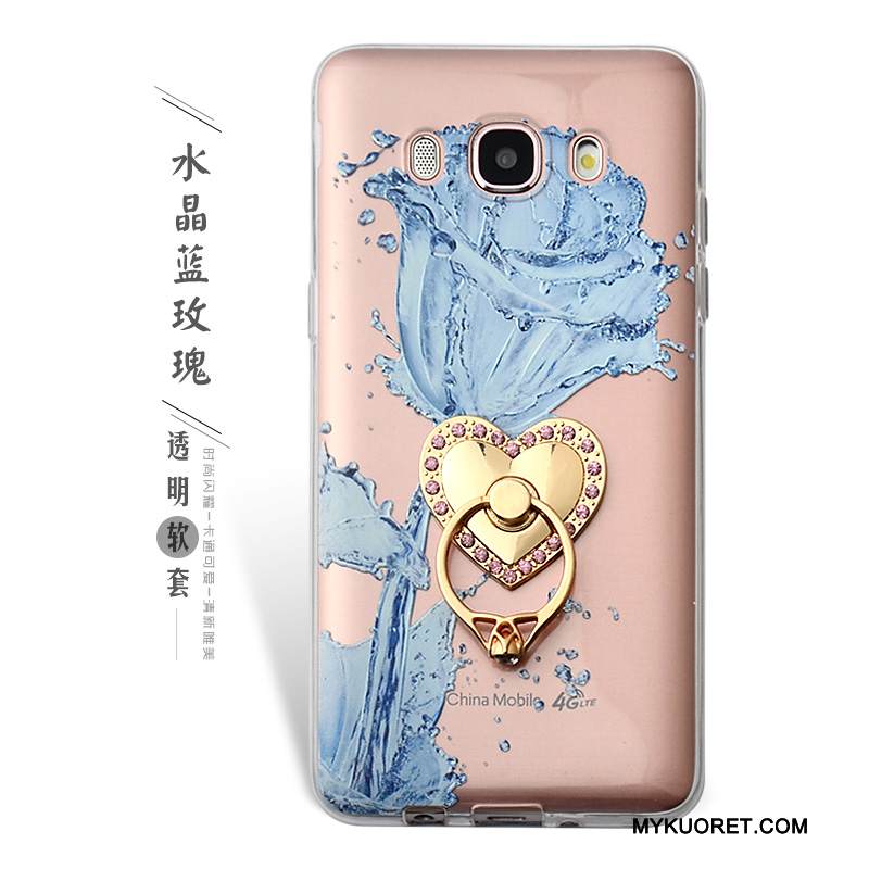 Kuori Samsung Galaxy J5 2016 Kohokuviointi Vihreä Rengas, Kotelo Samsung Galaxy J5 2016 Suojaus Puhelimen Kuoret