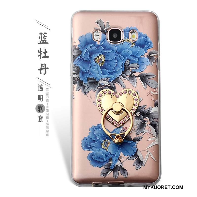 Kuori Samsung Galaxy J5 2016 Kohokuviointi Vihreä Rengas, Kotelo Samsung Galaxy J5 2016 Suojaus Puhelimen Kuoret