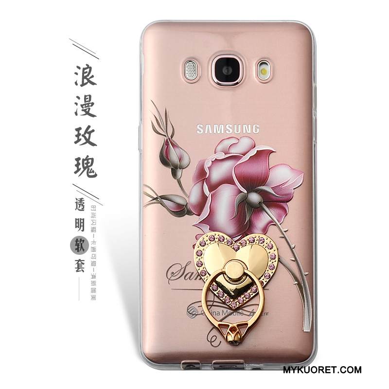 Kuori Samsung Galaxy J5 2016 Kohokuviointi Vihreä Rengas, Kotelo Samsung Galaxy J5 2016 Suojaus Puhelimen Kuoret