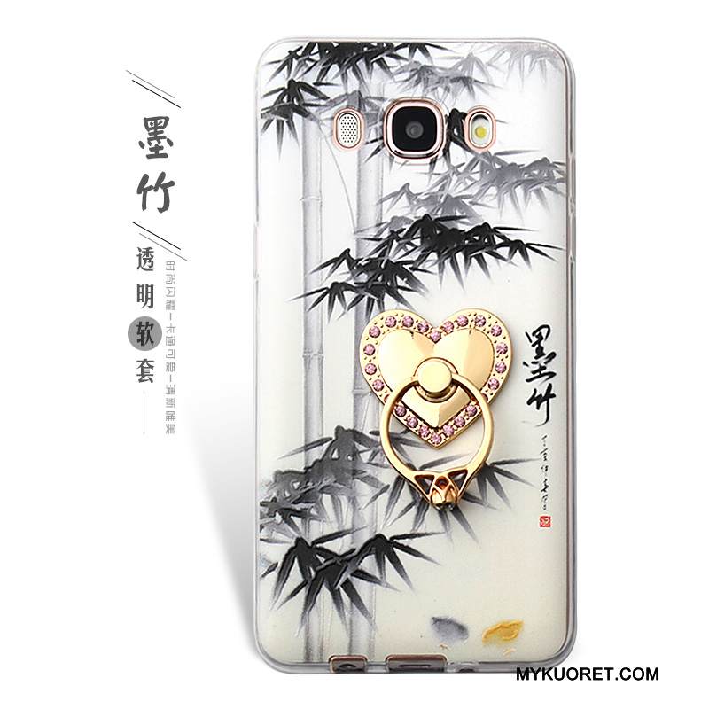 Kuori Samsung Galaxy J5 2016 Kohokuviointi Vihreä Rengas, Kotelo Samsung Galaxy J5 2016 Suojaus Puhelimen Kuoret