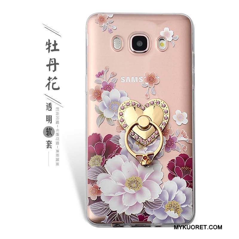 Kuori Samsung Galaxy J5 2016 Kohokuviointi Vihreä Rengas, Kotelo Samsung Galaxy J5 2016 Suojaus Puhelimen Kuoret