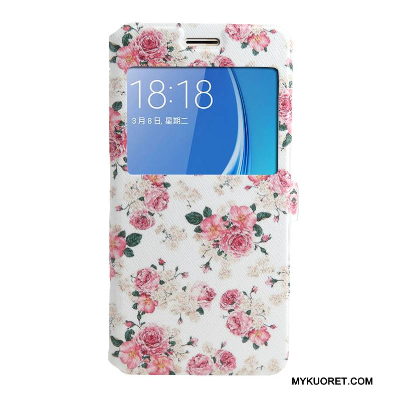 Kuori Samsung Galaxy J5 2016 Kuoret Puhelimen Kuoret Avaa Ikkuna, Kotelo Samsung Galaxy J5 2016 Sarjakuva Violetti