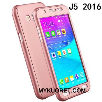 Kuori Samsung Galaxy J5 2016 Laukut Kulta Murtumaton, Kotelo Samsung Galaxy J5 2016 Suojaus Kova Puhelimen Kuoret