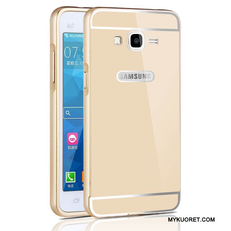 Kuori Samsung Galaxy J5 2016 Metalli Kehys Murtumaton, Kotelo Samsung Galaxy J5 2016 Suojaus Peili Kova