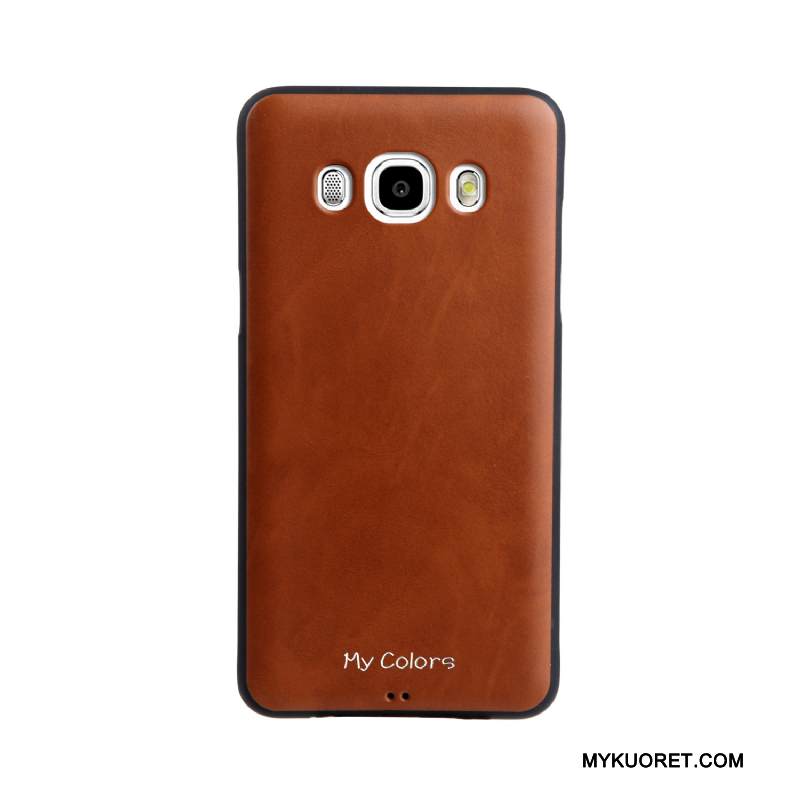 Kuori Samsung Galaxy J5 2016 Nahka Liiketoiminta Puhelimen Kuoret, Kotelo Samsung Galaxy J5 2016 Pehmeä Neste