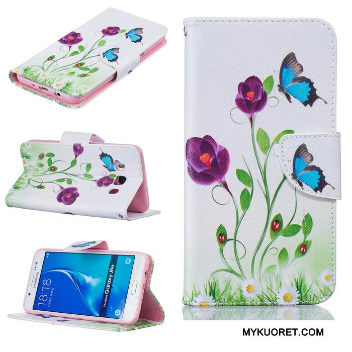 Kuori Samsung Galaxy J5 2016 Nahka Puhelimen Kuoret, Kotelo Samsung Galaxy J5 2016 Monivärinen