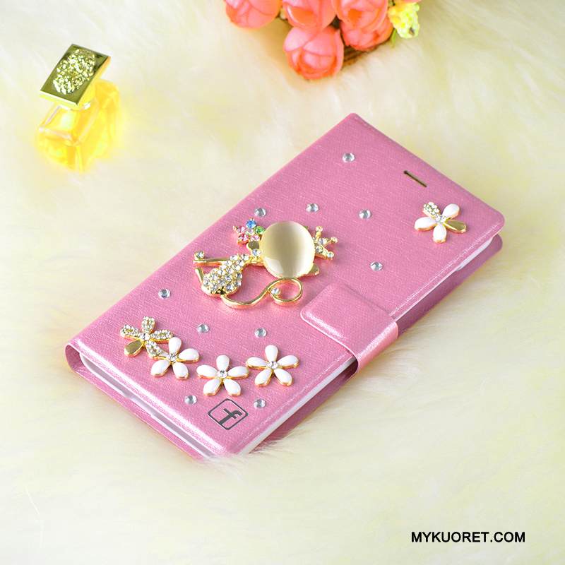 Kuori Samsung Galaxy J5 2016 Nahka Valkoinen Puhelimen Kuoret, Kotelo Samsung Galaxy J5 2016 Strassi Trendi