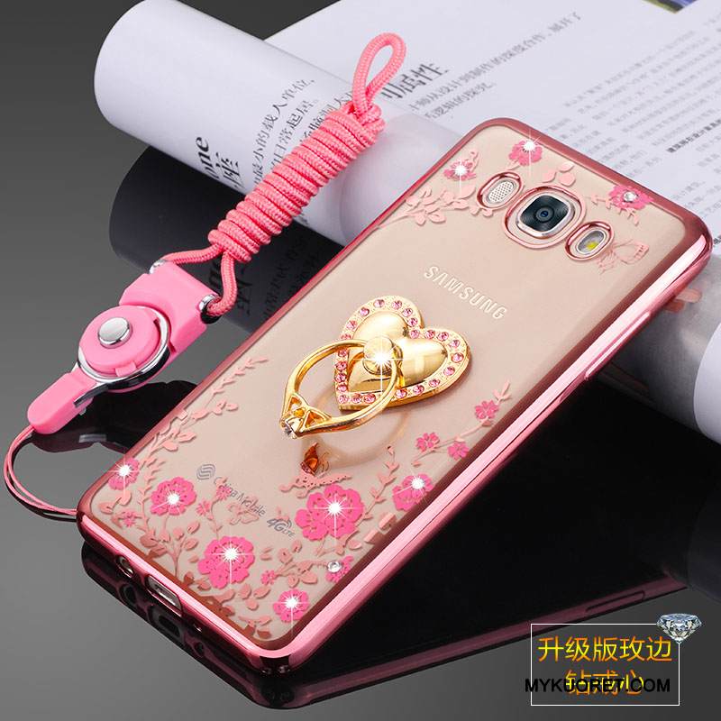 Kuori Samsung Galaxy J5 2016 Pehmeä Neste Ripustettavat Koristeet Kulta, Kotelo Samsung Galaxy J5 2016 Suojaus Puhelimen Kuoret Murtumaton