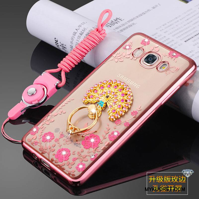 Kuori Samsung Galaxy J5 2016 Pehmeä Neste Ripustettavat Koristeet Kulta, Kotelo Samsung Galaxy J5 2016 Suojaus Puhelimen Kuoret Murtumaton