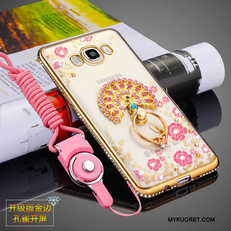 Kuori Samsung Galaxy J5 2016 Pehmeä Neste Ripustettavat Koristeet Kulta, Kotelo Samsung Galaxy J5 2016 Suojaus Puhelimen Kuoret Murtumaton