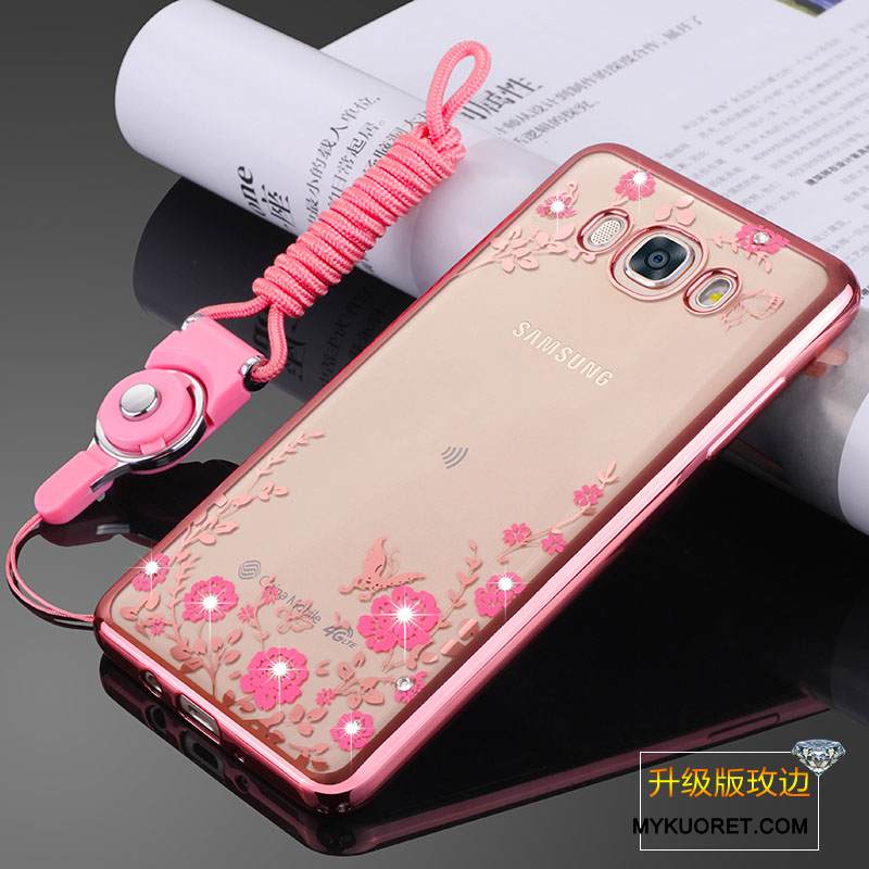 Kuori Samsung Galaxy J5 2016 Pehmeä Neste Ripustettavat Koristeet Kulta, Kotelo Samsung Galaxy J5 2016 Suojaus Puhelimen Kuoret Murtumaton