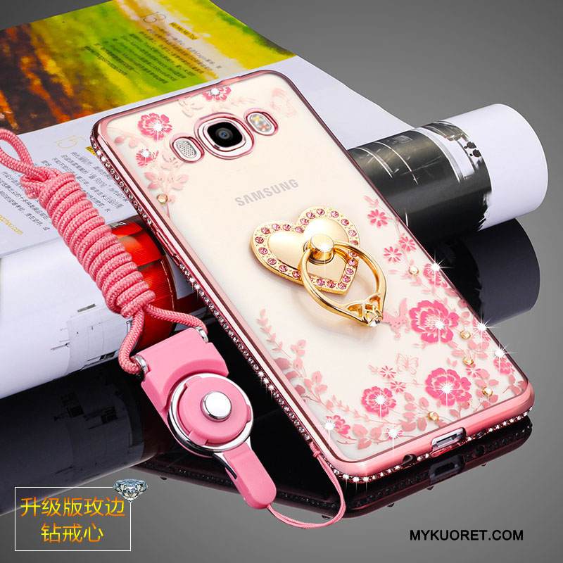 Kuori Samsung Galaxy J5 2016 Pehmeä Neste Ripustettavat Koristeet Kulta, Kotelo Samsung Galaxy J5 2016 Suojaus Puhelimen Kuoret Murtumaton