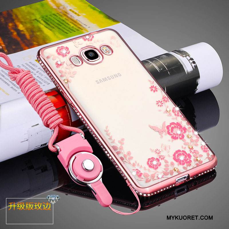 Kuori Samsung Galaxy J5 2016 Pehmeä Neste Ripustettavat Koristeet Kulta, Kotelo Samsung Galaxy J5 2016 Suojaus Puhelimen Kuoret Murtumaton