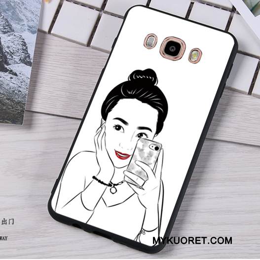 Kuori Samsung Galaxy J5 2016 Pehmeä Neste Tummansininen Puhelimen Kuoret, Kotelo Samsung Galaxy J5 2016 Silikoni Murtumaton Ripustettavat Koristeet