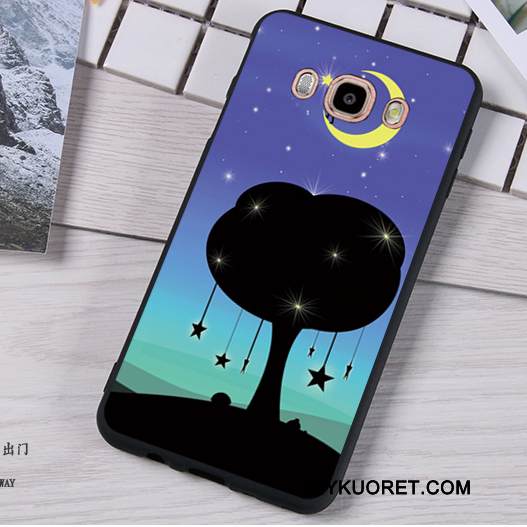 Kuori Samsung Galaxy J5 2016 Pehmeä Neste Tummansininen Puhelimen Kuoret, Kotelo Samsung Galaxy J5 2016 Silikoni Murtumaton Ripustettavat Koristeet