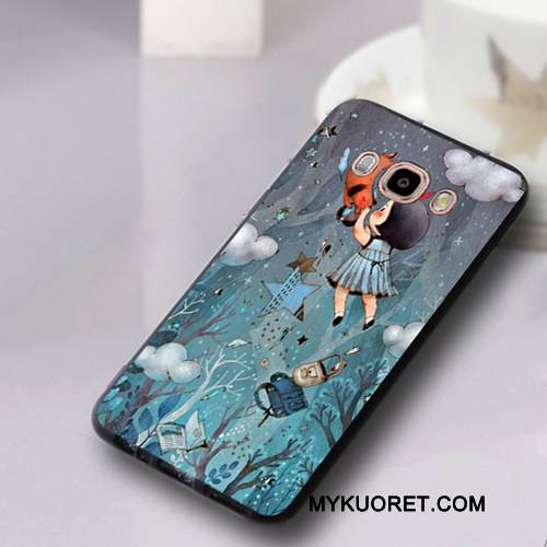 Kuori Samsung Galaxy J5 2016 Silikoni Ripustettavat Koristeet Sininen, Kotelo Samsung Galaxy J5 2016 Pehmeä Neste Murtumaton Trendi