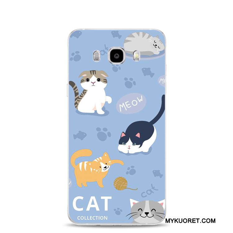 Kuori Samsung Galaxy J5 2017 Kohokuviointi Vaaleansininen Rengas, Kotelo Samsung Galaxy J5 2017 Pehmeä Neste Puhelimen Kuoret