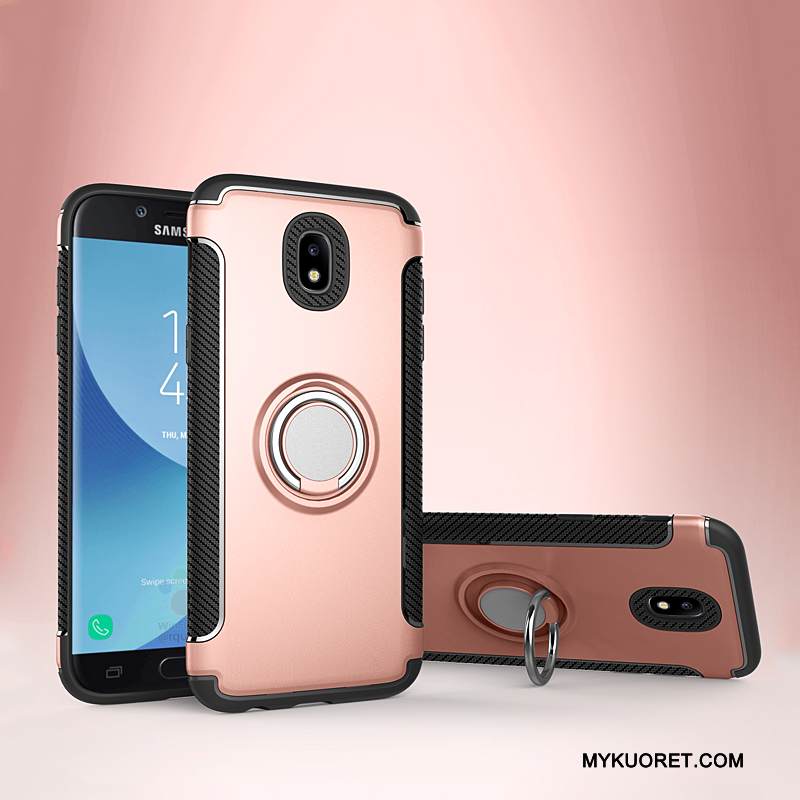 Kuori Samsung Galaxy J5 2017 Nahka Auto Jauhe, Kotelo Samsung Galaxy J5 2017 Suojaus Murtumaton Magneettinen