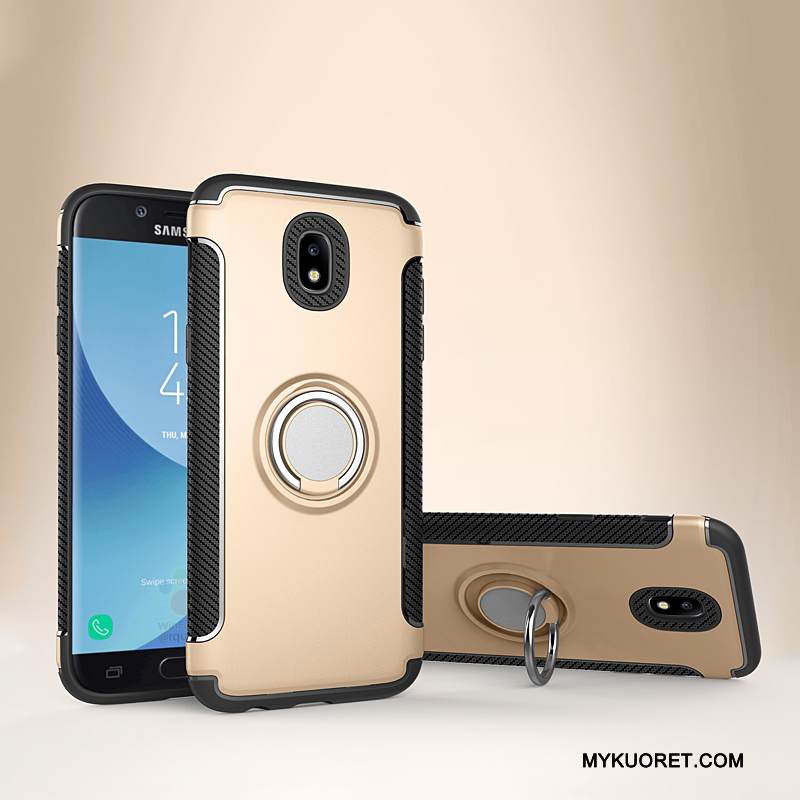 Kuori Samsung Galaxy J5 2017 Nahka Auto Jauhe, Kotelo Samsung Galaxy J5 2017 Suojaus Murtumaton Magneettinen