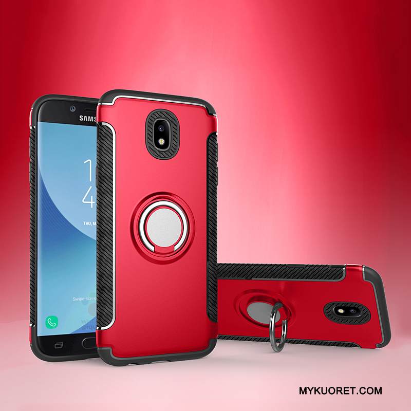 Kuori Samsung Galaxy J5 2017 Nahka Auto Jauhe, Kotelo Samsung Galaxy J5 2017 Suojaus Murtumaton Magneettinen