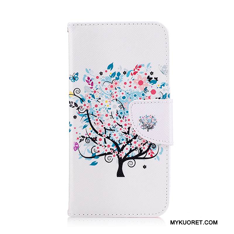 Kuori Samsung Galaxy J5 2017 Nahka Valkoinen Puhelimen Kuoret, Kotelo Samsung Galaxy J5 2017 Sarjakuva