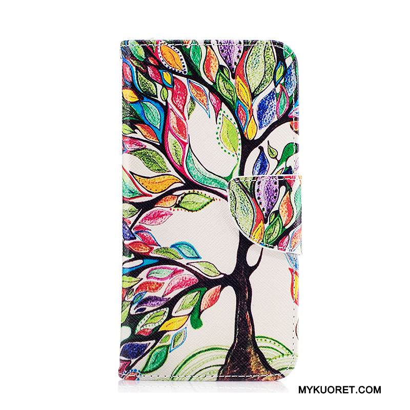 Kuori Samsung Galaxy J5 2017 Nahka Valkoinen Puhelimen Kuoret, Kotelo Samsung Galaxy J5 2017 Sarjakuva