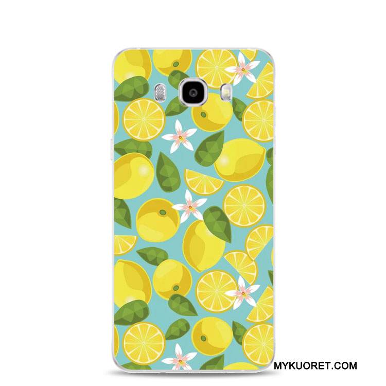 Kuori Samsung Galaxy J5 2017 Silikoni Rengas Puhelimen Kuoret, Kotelo Samsung Galaxy J5 2017 Pehmeä Neste Vihreä