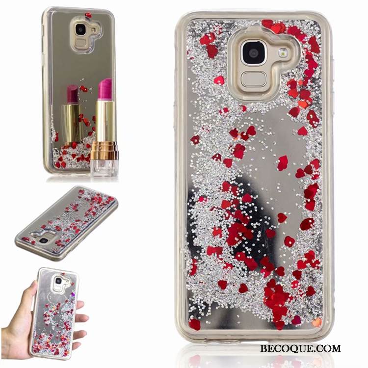 Kuori Samsung Galaxy J6 Laukut Murtumaton Puhelimen Kuoret, Kotelo Samsung Galaxy J6 Strassi Kulta Juoksuhiekka