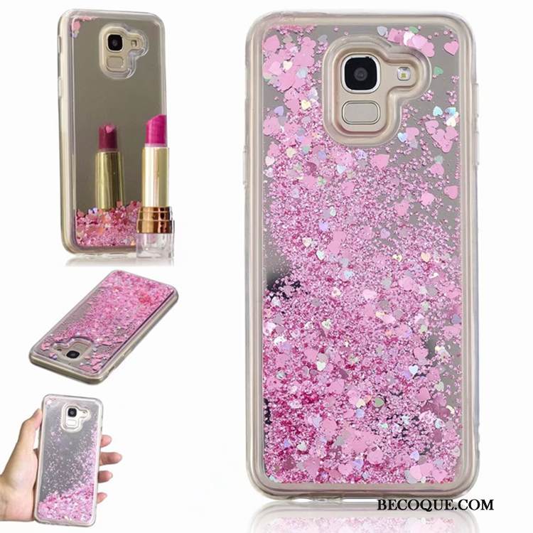 Kuori Samsung Galaxy J6 Laukut Murtumaton Puhelimen Kuoret, Kotelo Samsung Galaxy J6 Strassi Kulta Juoksuhiekka