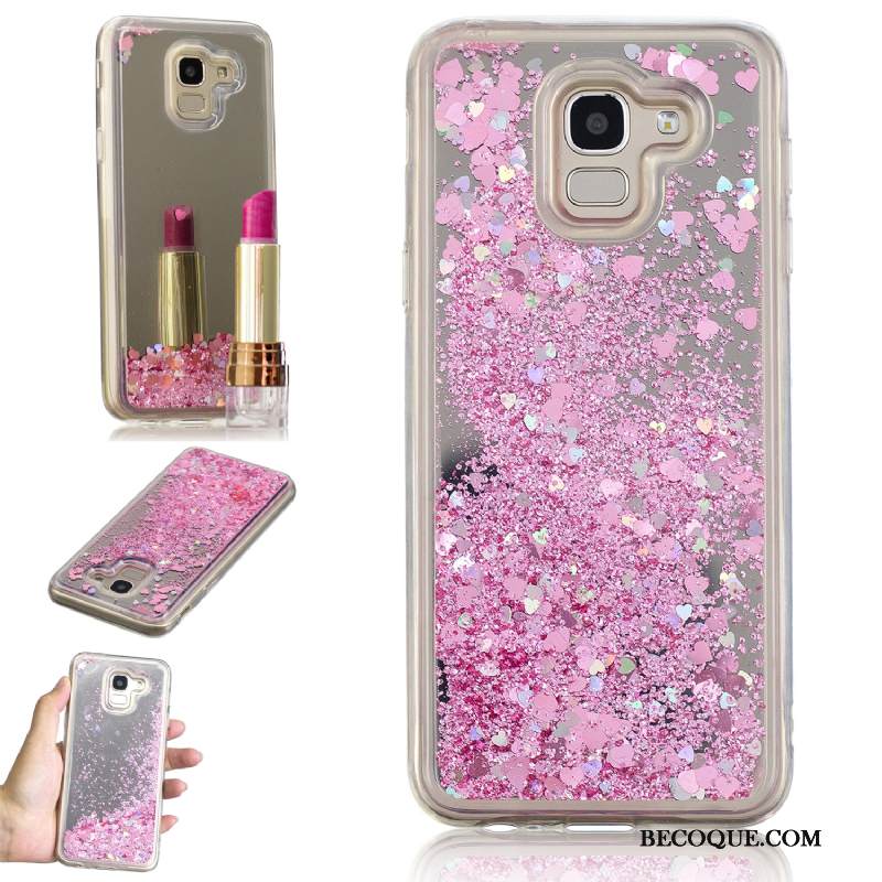 Kuori Samsung Galaxy J6 Laukut Peili Violetti, Kotelo Samsung Galaxy J6 Suojaus Puhelimen Kuoret Pinnoitus